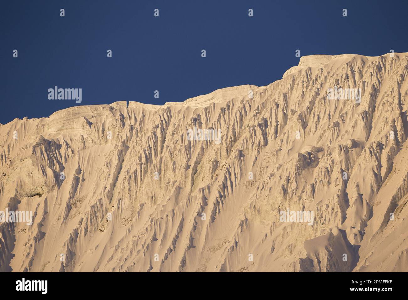 Conservation Ridges Nepal, Annapurna Conservation Area Project, Morning light on snowy ...