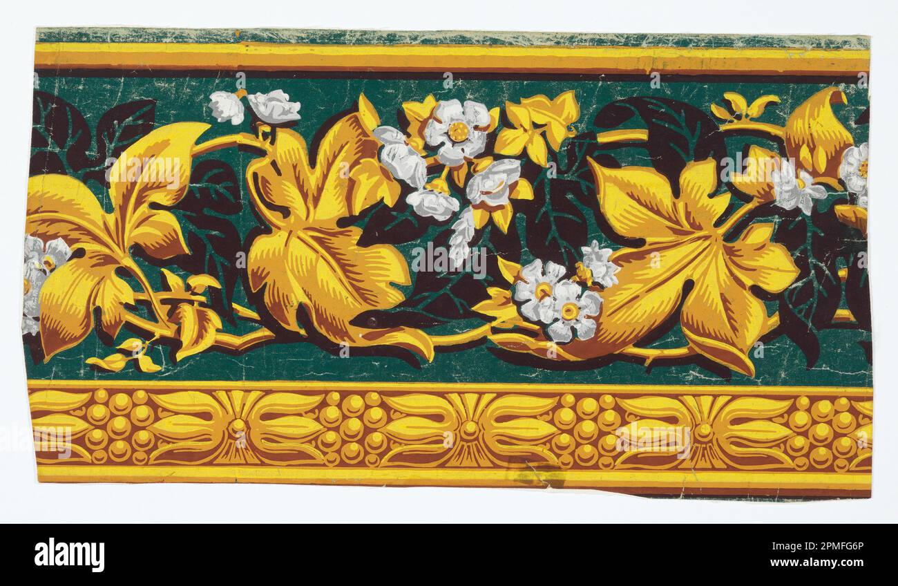 Border (France); block-printed; 44 x 24 cm (17 5/16 x 9 7/16 in.) Stock Photo