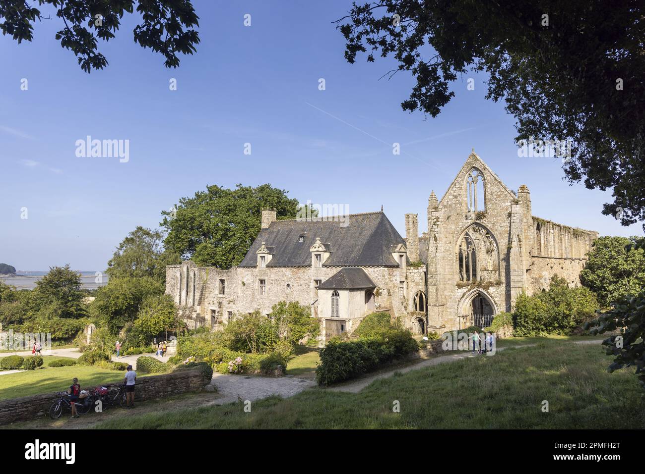 France, Cotes d'Armor, Paimpol, the Beauport abbey Stock Photo