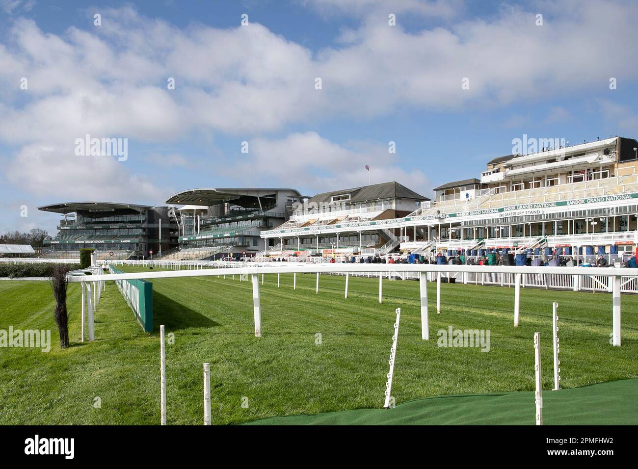 The main grandstands at Aintree racecourse ahead of the Randox Grand