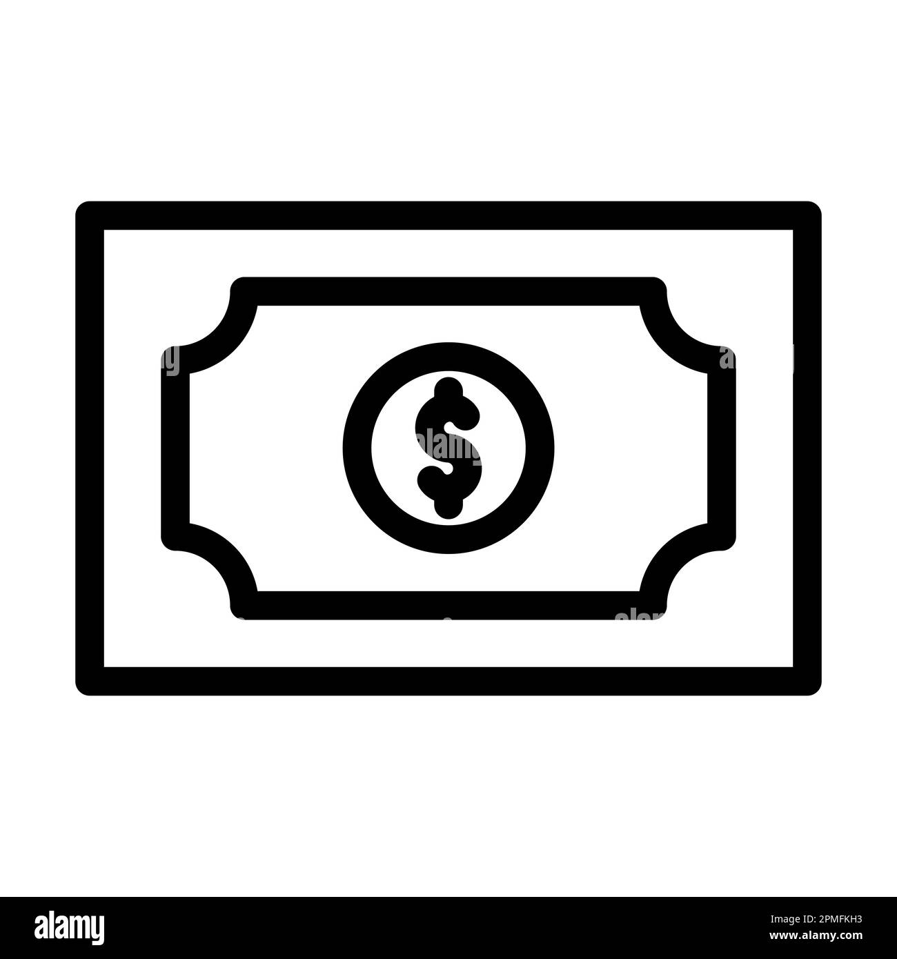 Money Vector Thick Line Icon For Personal And Commercial Use Stock ...