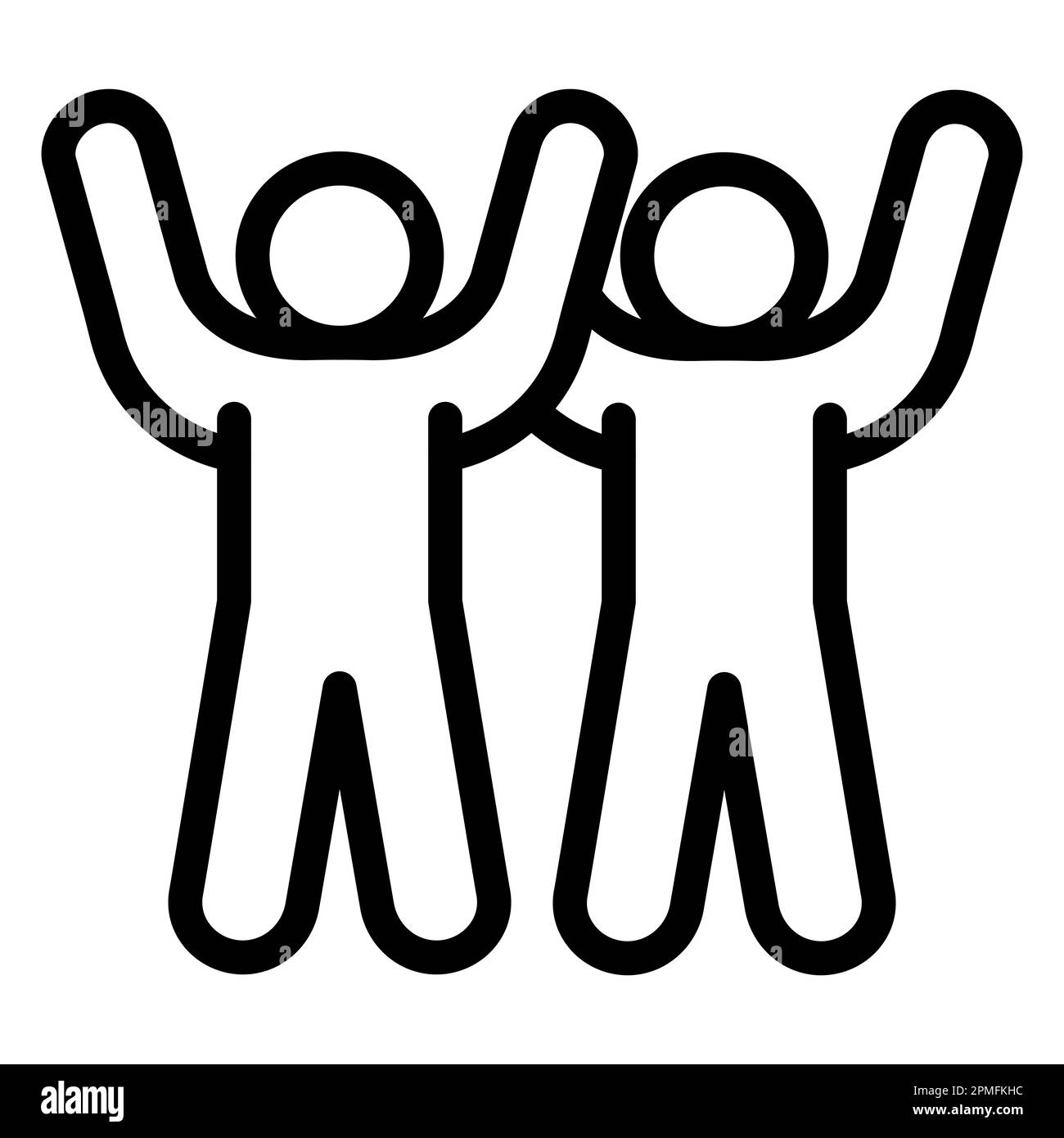 Cheer Up Vector Thick Line Icon For Personal And Commercial Use Stock ...