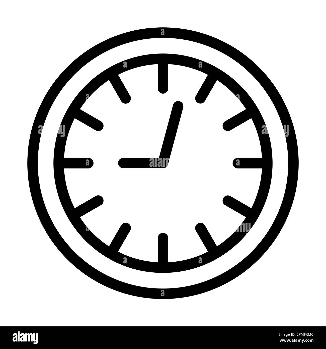 Clock Vector Thick Line Icon For Personal And Commercial Use Stock ...