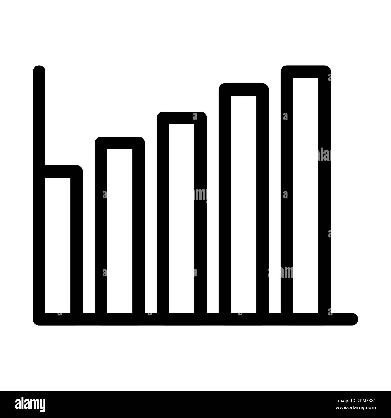 Graph Vector Thick Line Icon For Personal And Commercial Use Stock ...