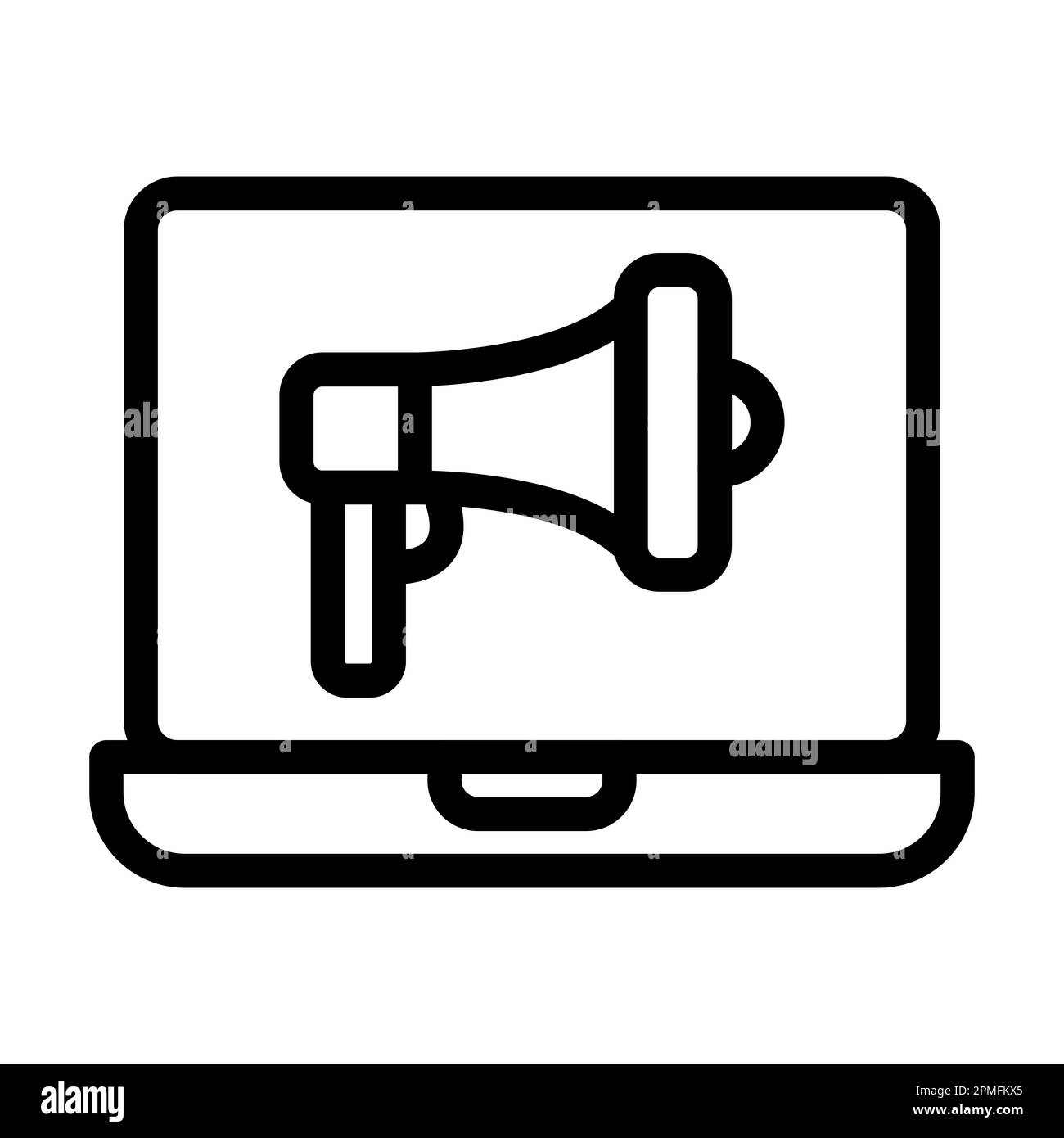 Digital Marketing Vector Thick Line Icon For Personal And Commercial ...