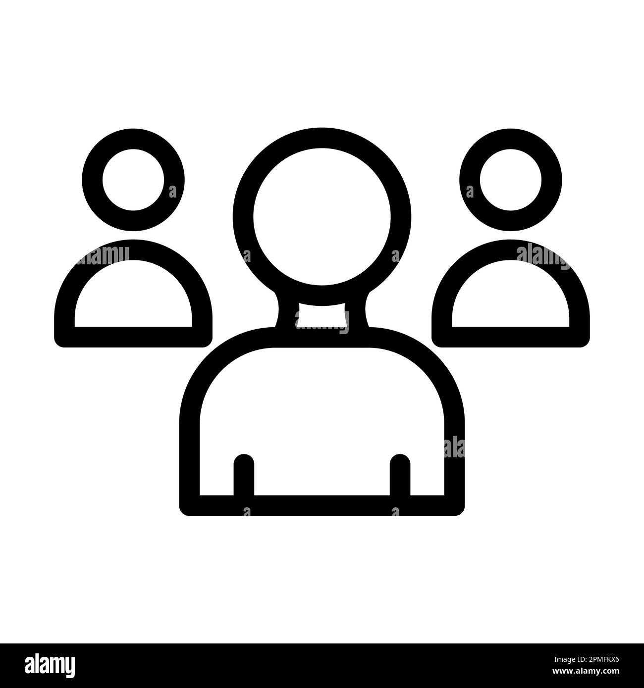 Team Work Vector Thick Line Icon For Personal And Commercial Use Stock ...