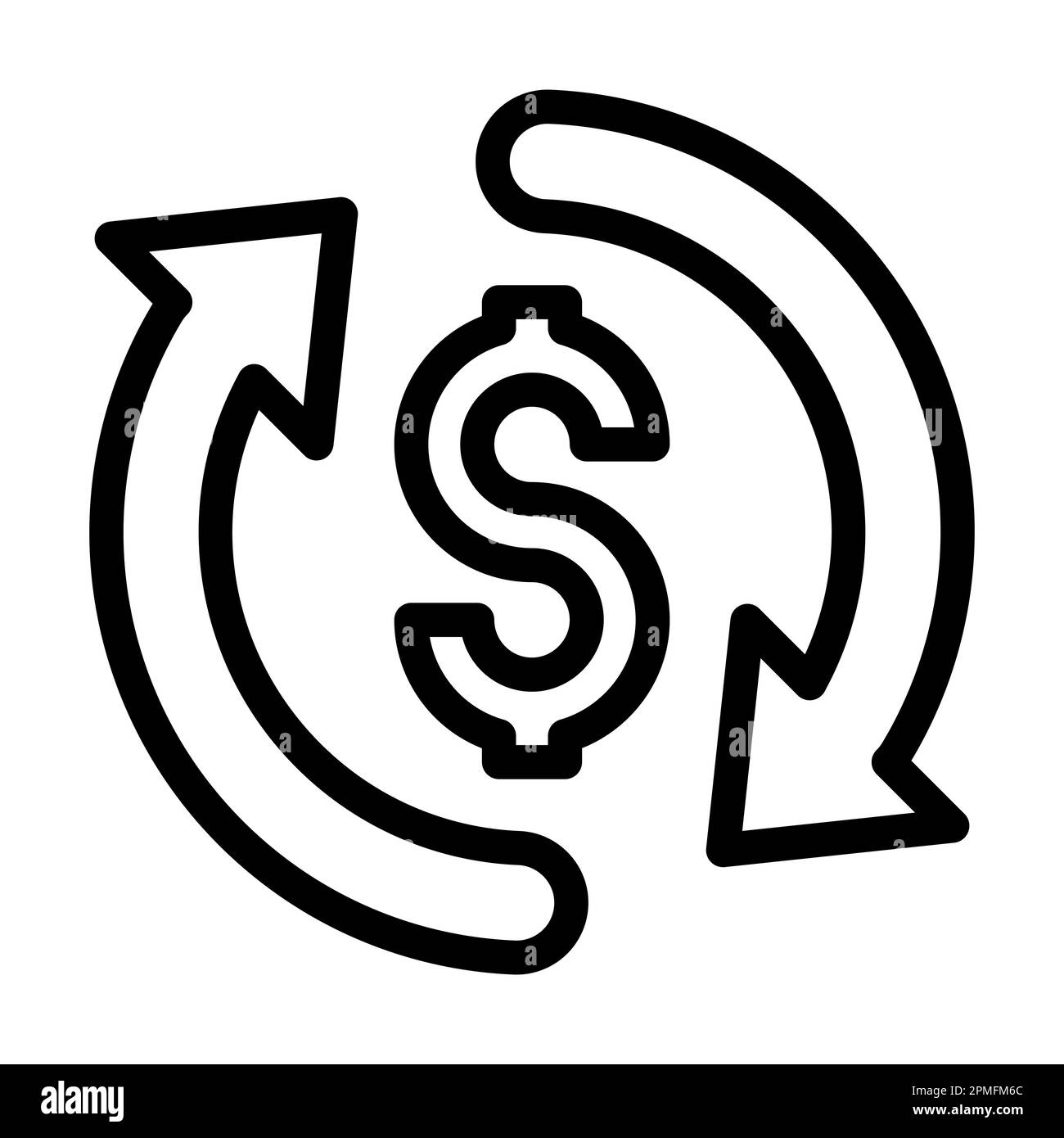 Money Transfer Vector Thick Line Icon For Personal And Commercial Use ...