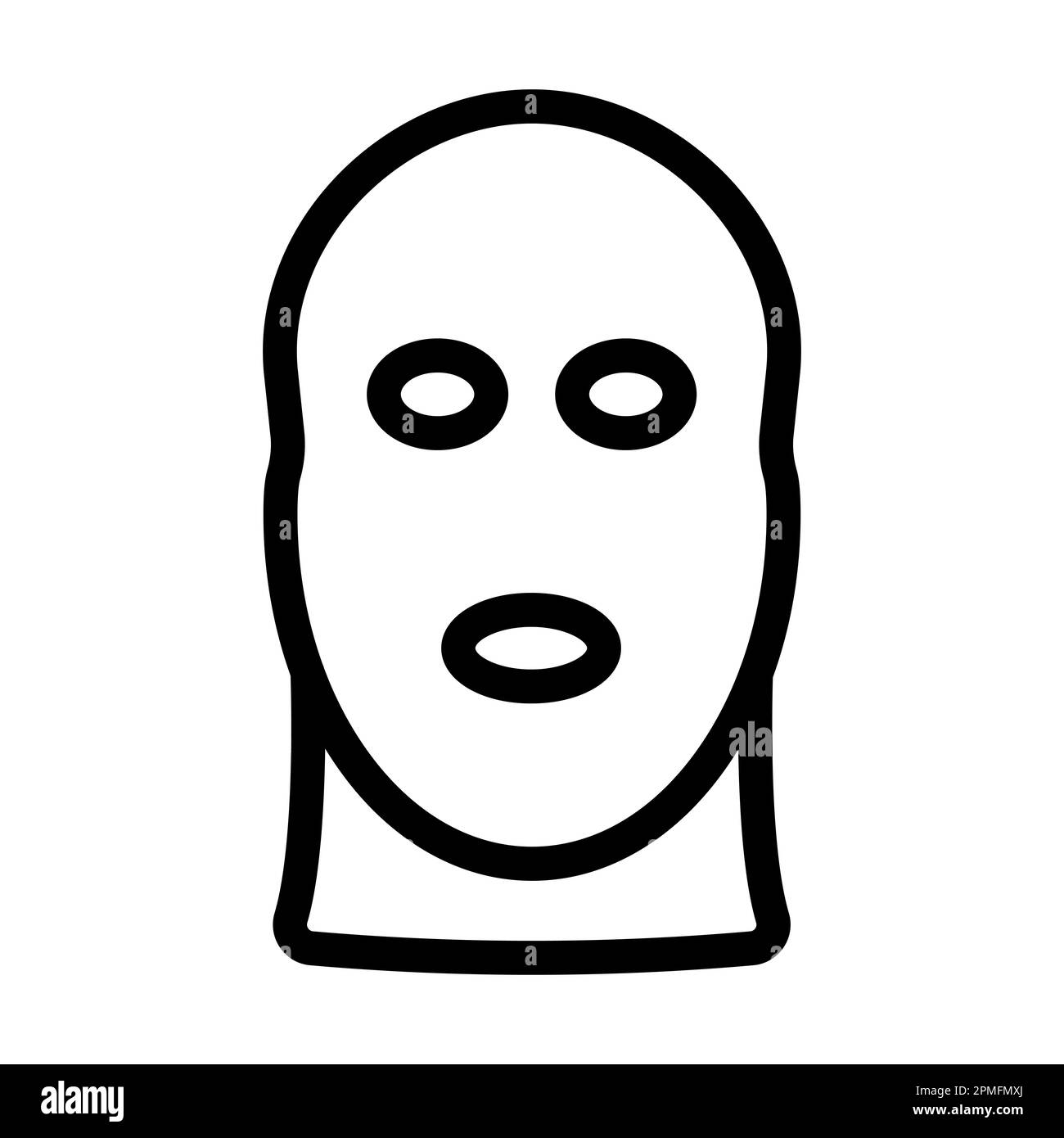 Balaclava Vector Thick Line Icon For Personal And Commercial Use Stock