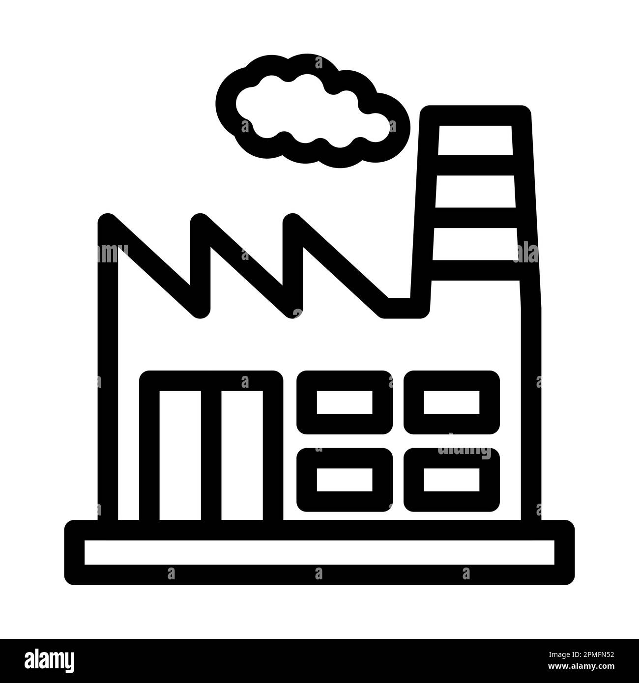 Factory Vector Thick Line Icon For Personal And Commercial Use Stock ...