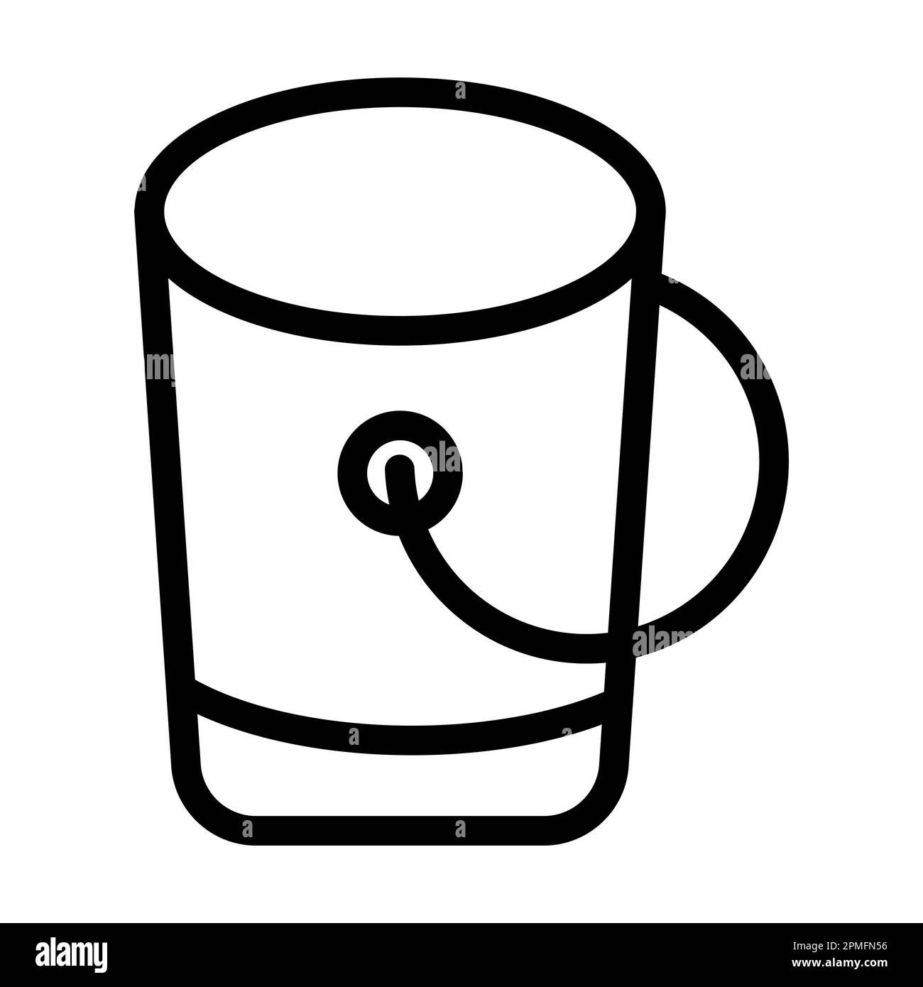 Bucket Vector Thick Line Icon For Personal And Commercial Use Stock ...
