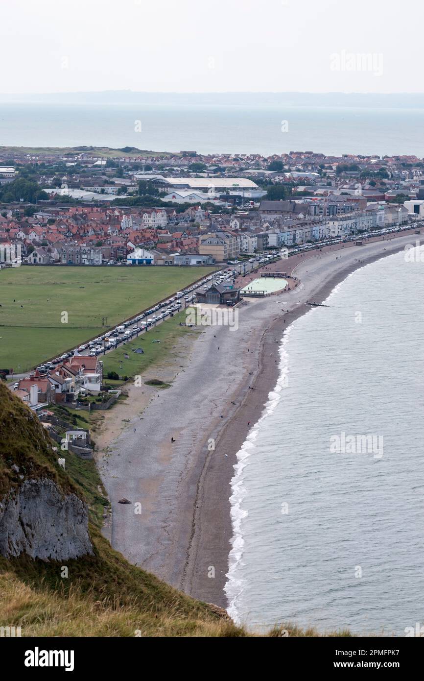 Creigiau Rhiwledyn or Little Ormes Head on the North Wales coast view