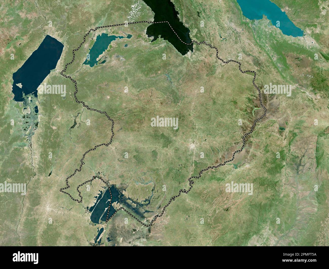 Zambia map zoom border satellite - Northern Region Of Zambia High Resolution Satellite Map 2PMFT5A