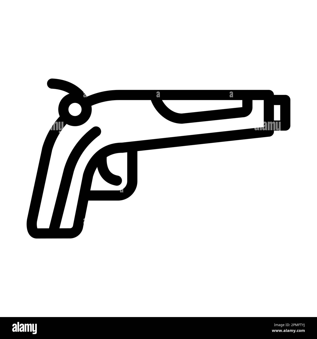 Gun Vector Thick Line Icon For Personal And Commercial Use Stock Photo ...