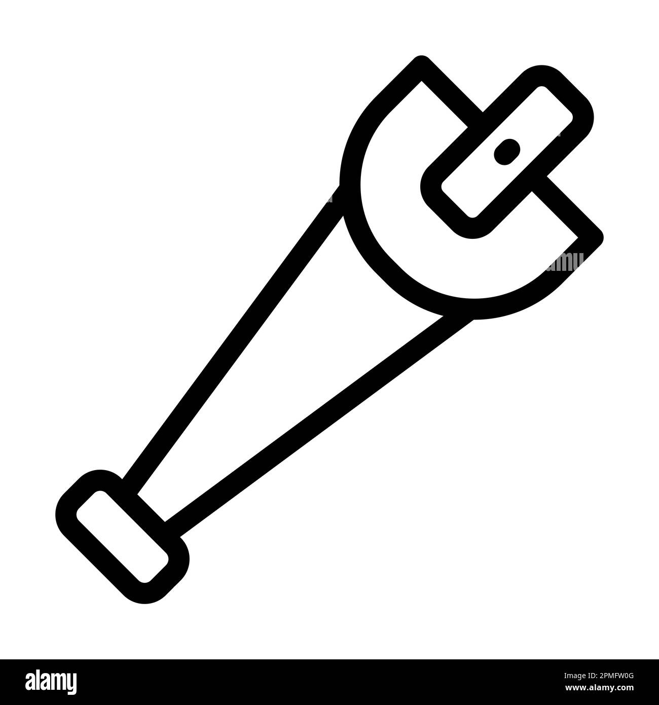 Wooden Leg Vector Thick Line Icon For Personal And Commercial Use Stock