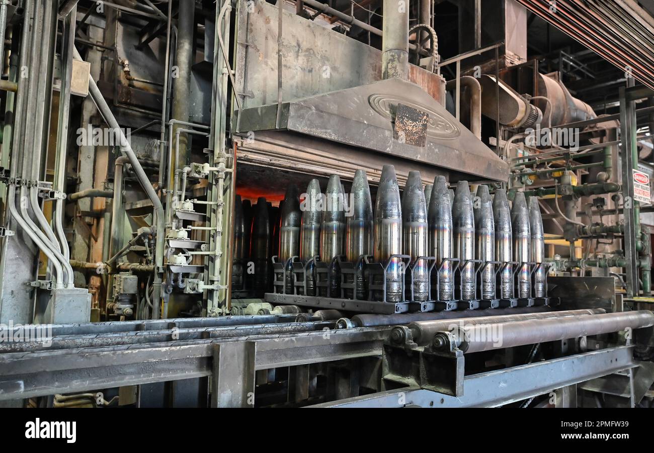 Scranton, United States. 12th Apr, 2023. Shells are ready to be put