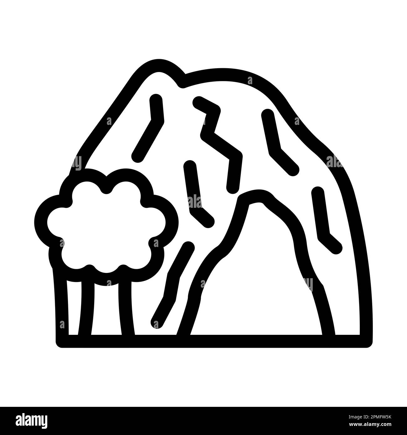 Cave Vector Thick Line Icon For Personal And Commercial Use Stock Photo ...