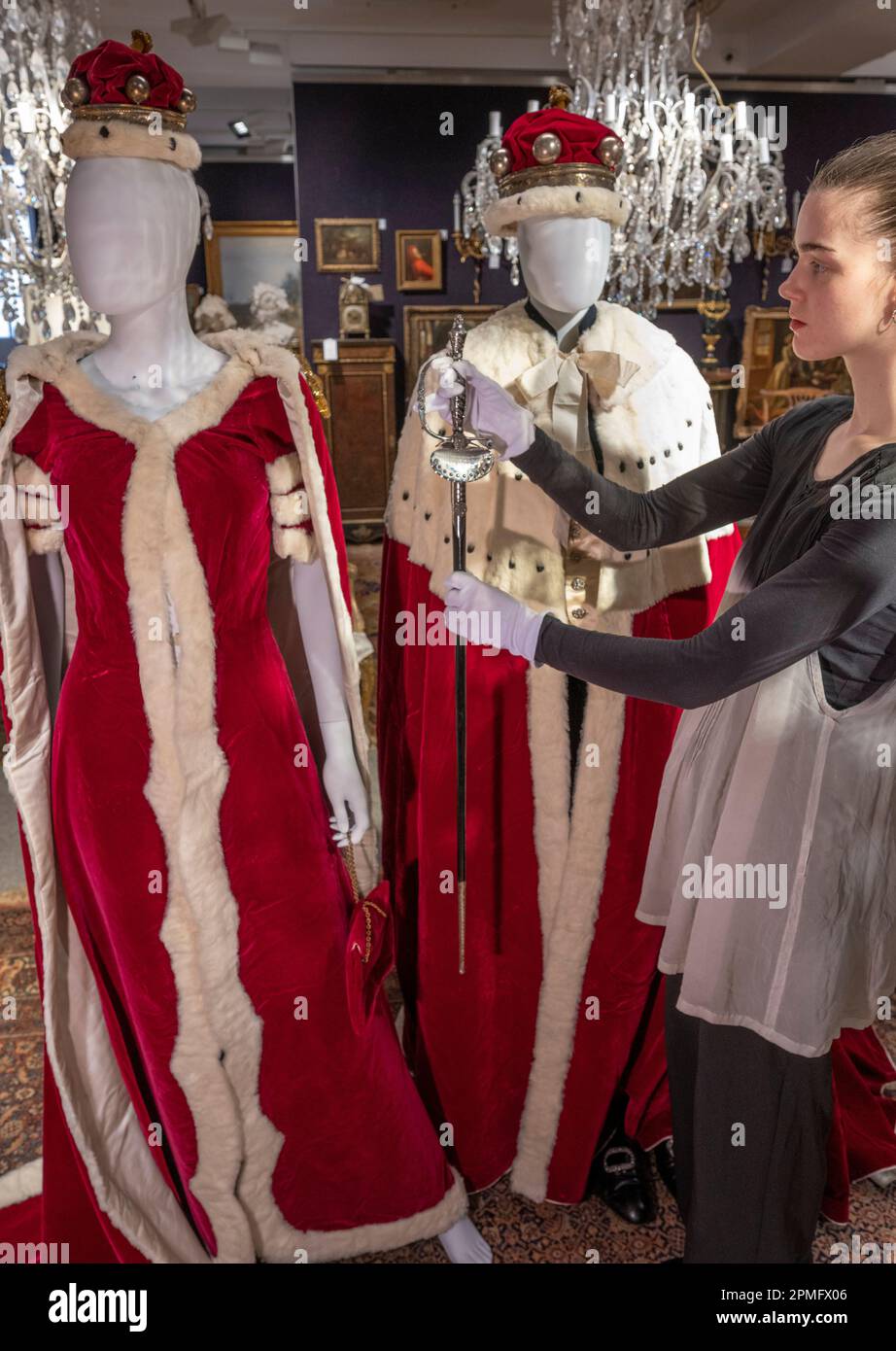 Peeress Robe Bonhams, Knightsbridge, London, UK. 13th Apr, 2023. The Property of a ...