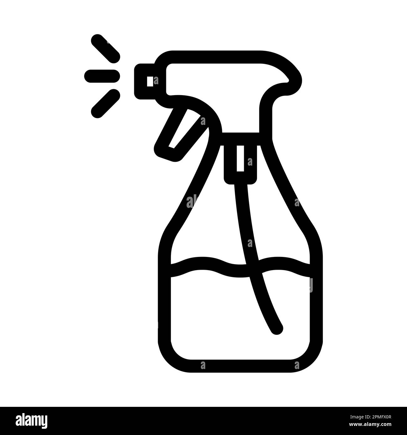 Spray Bottle Vector Thick Line Icon For Personal And Commercial Use