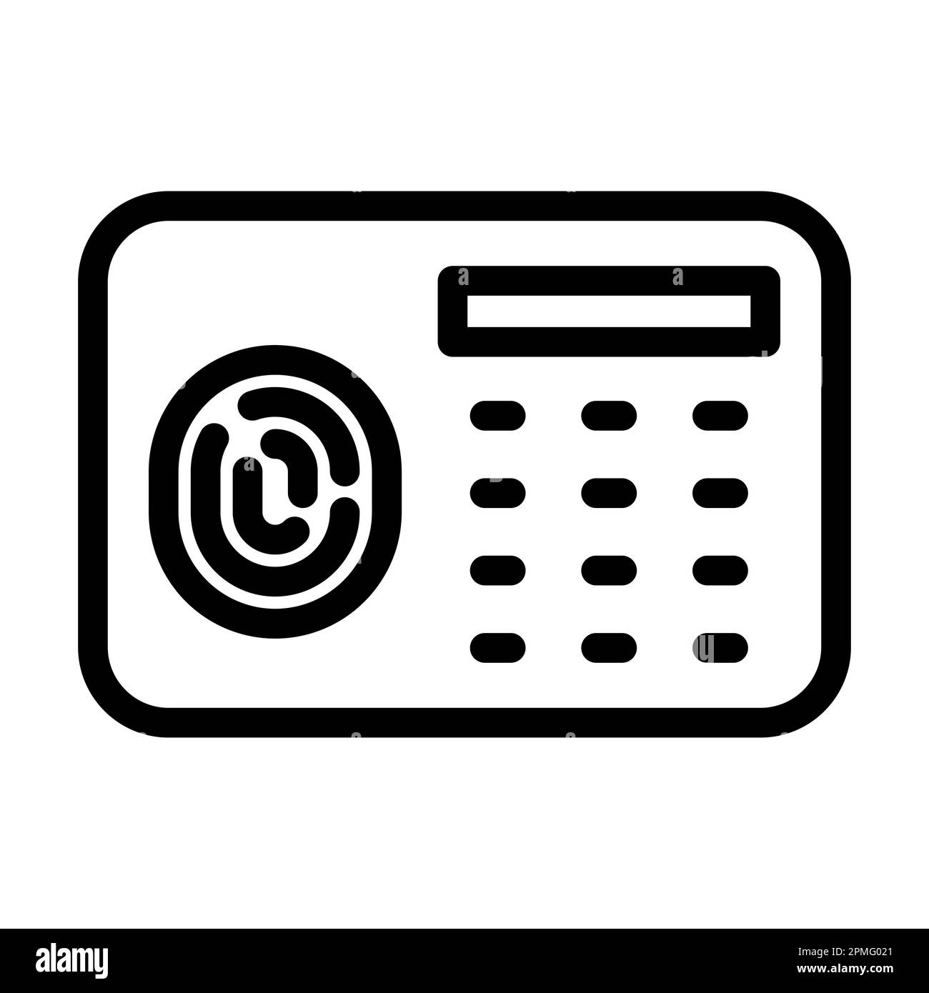 Security Panel Vector Thick Line Icon For Personal And Commercial Use ...