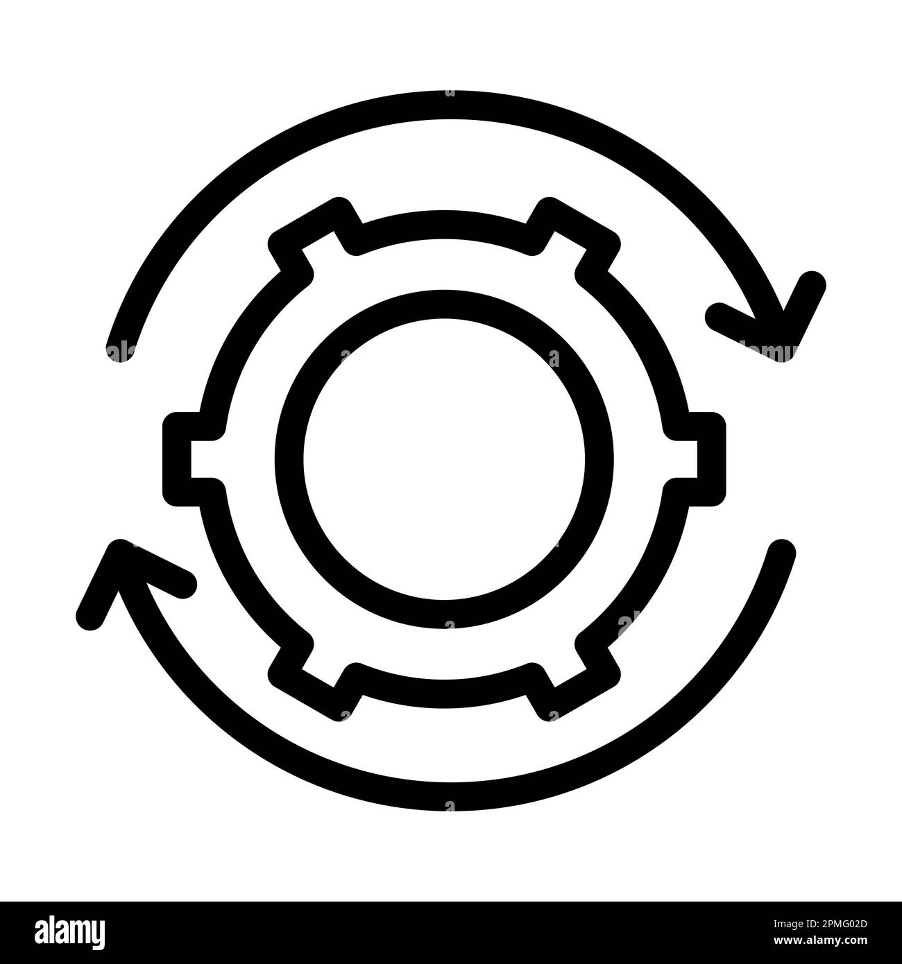 Automation Vector Thick Line Icon For Personal And Commercial Use Stock ...