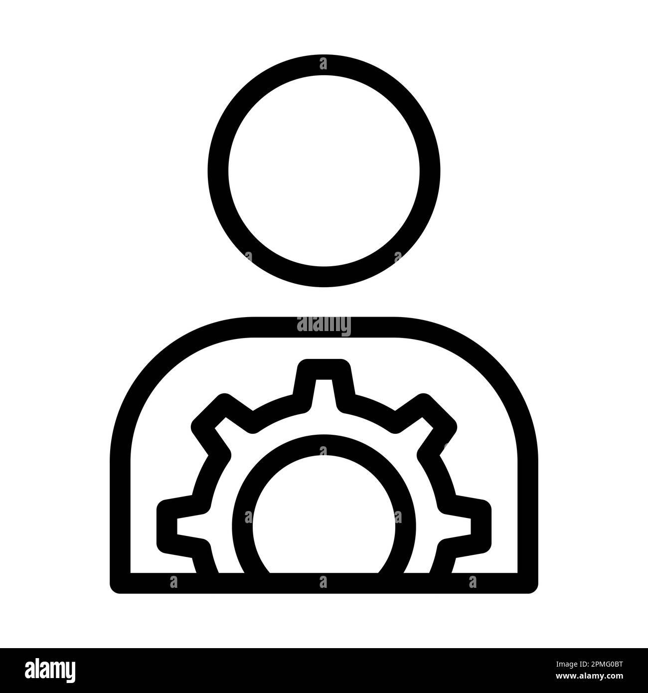 Management Vector Thick Line Icon For Personal And Commercial Use Stock ...