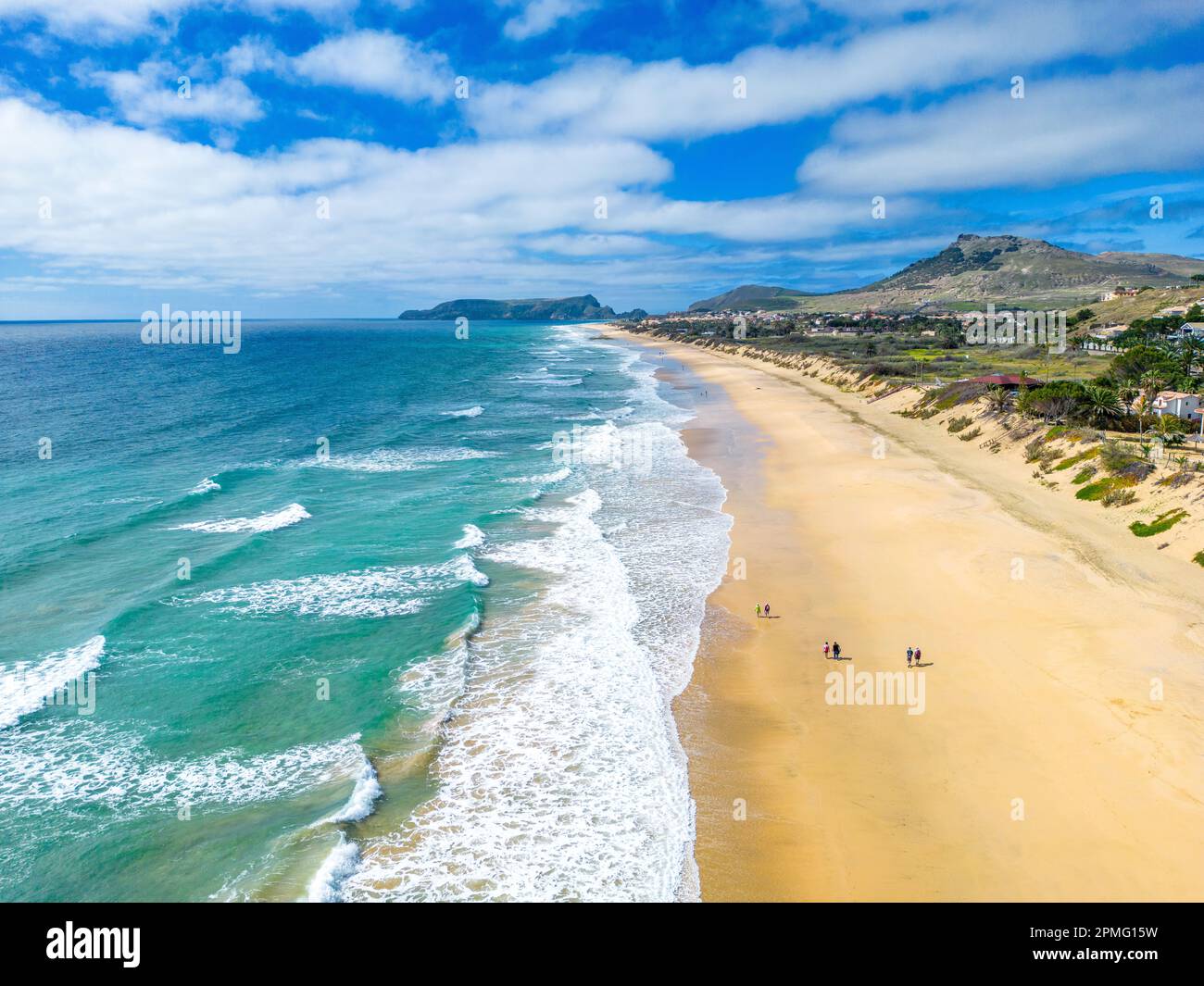 Porto Santo Beach Aerial View Popular Tourist Destination In Portugal porto-santo-beach-aerial-view-popular-tourist-destination-in-portugal
