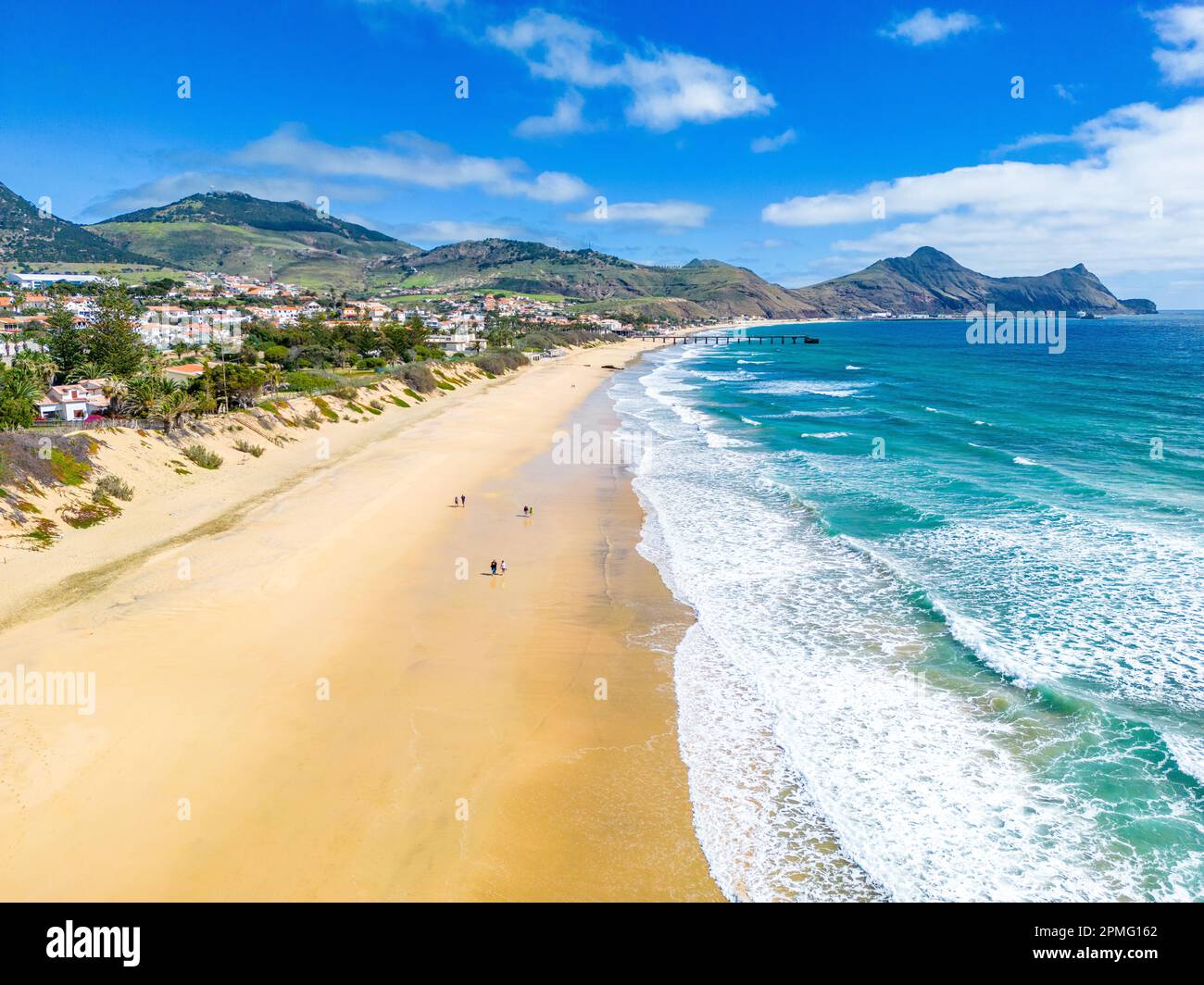 Porto Santo Beach Aerial View Popular Tourist Destination In Portugal porto-santo-beach-aerial-view-popular-tourist-destination-in-portugal