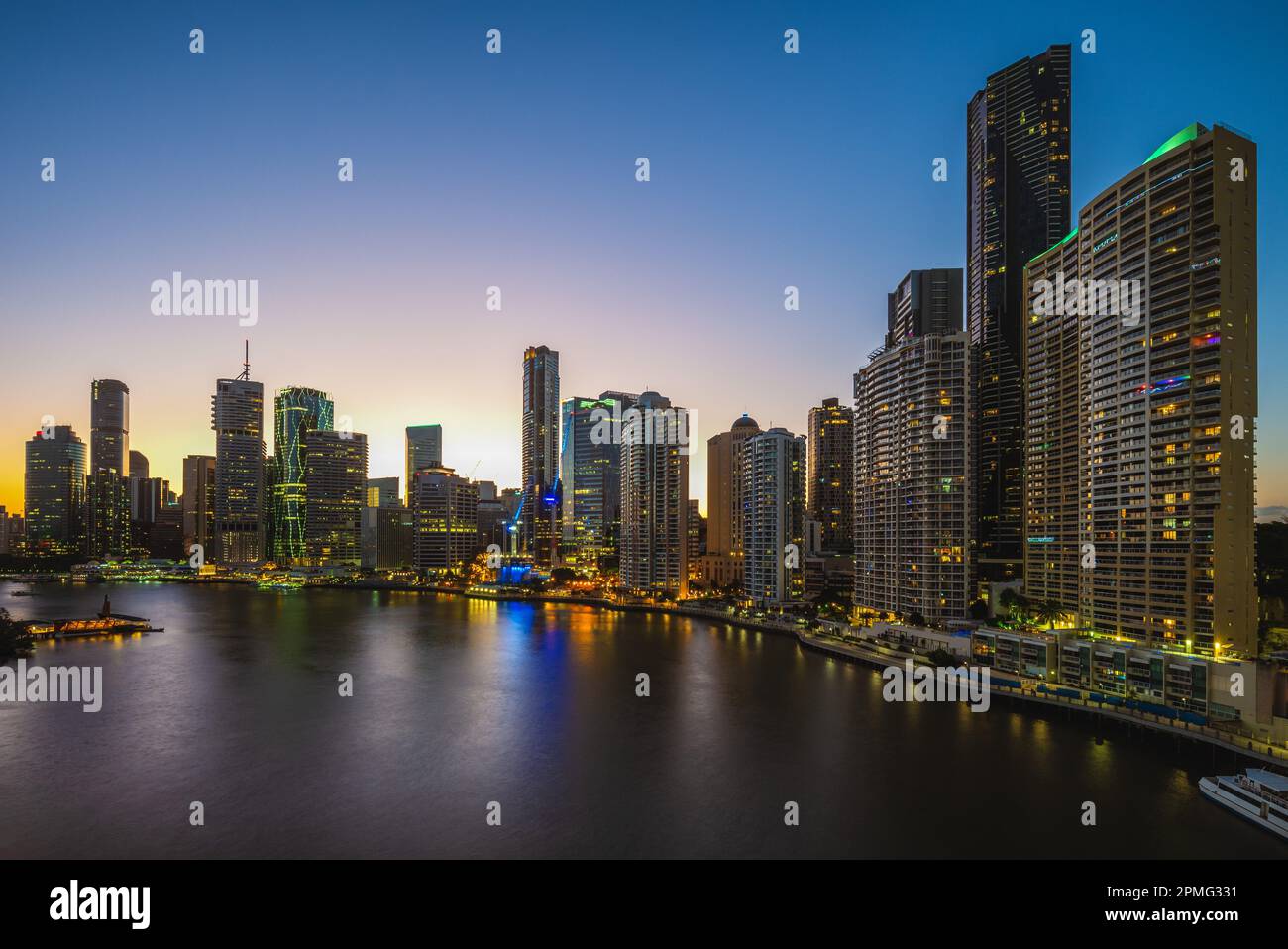 Skyline of Brisbane, the capital of Queensland, Australia Stock Photo