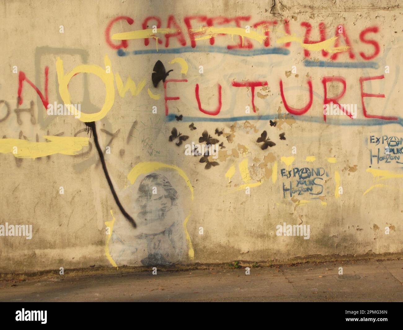Banksy No Future Street Art Graffiti Southampton England Stock Photo