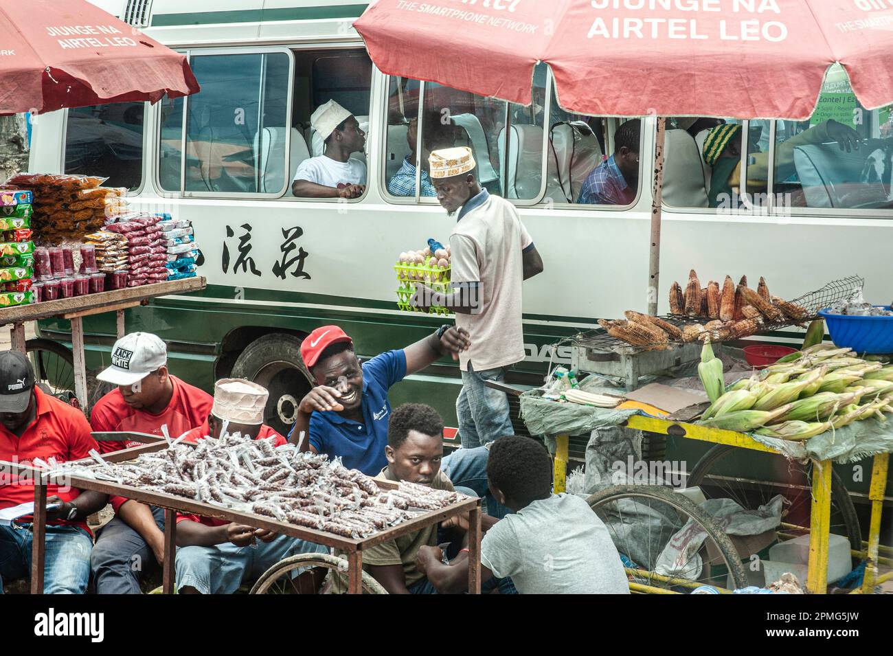 Local transport in Zanzibar, Tanzania, Africa Stock Photo