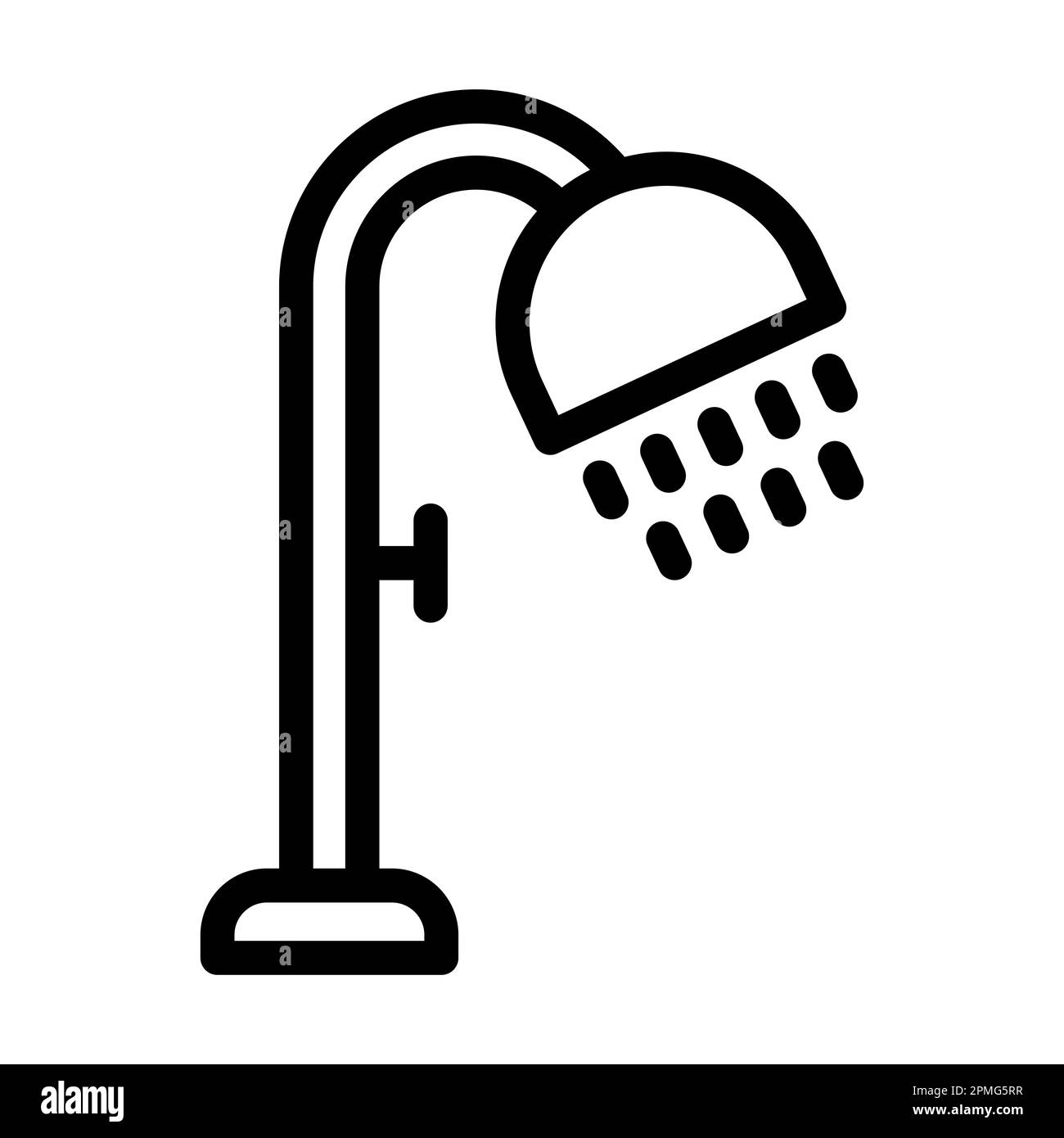 Shower Vector Thick Line Icon For Personal And Commercial Use Stock ...