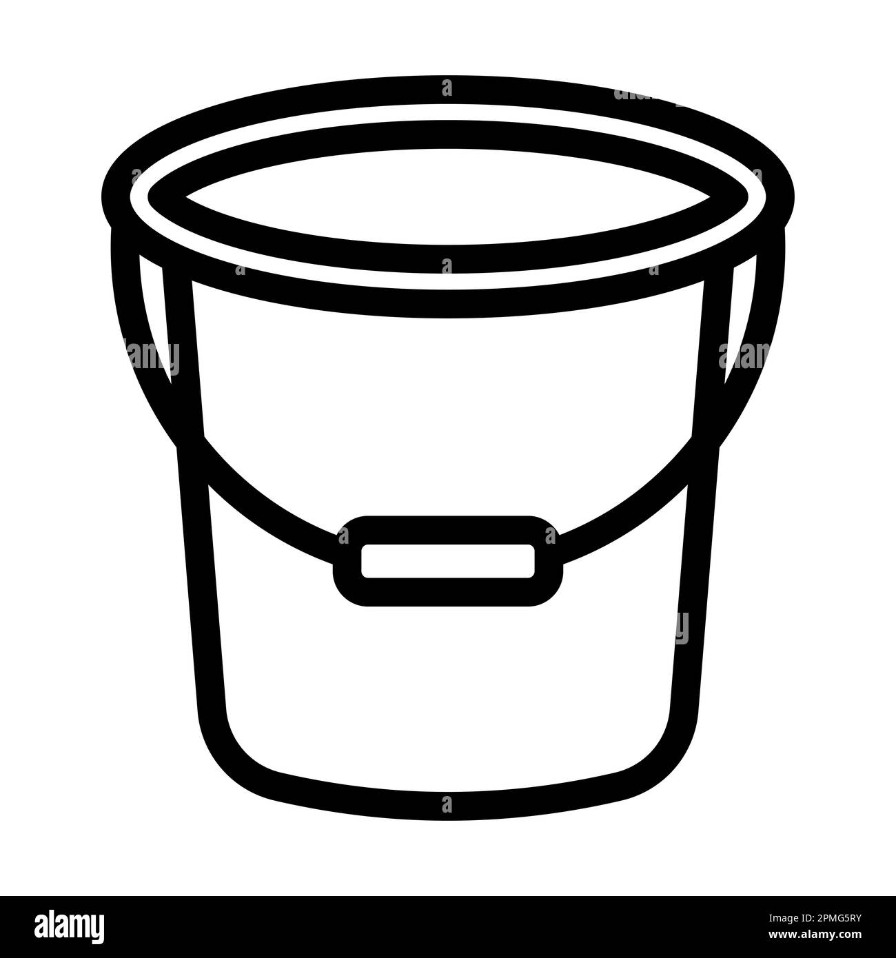 Bucket Vector Thick Line Icon For Personal And Commercial Use Stock