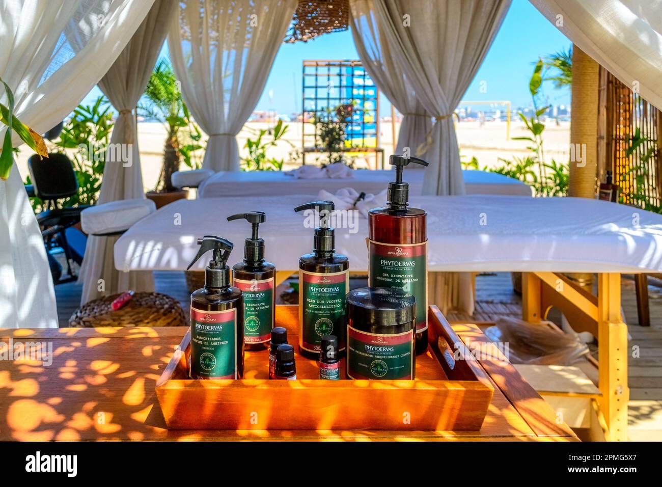 Rio de Janeiro, Brazil April 4, 2023 Product bottles used in the