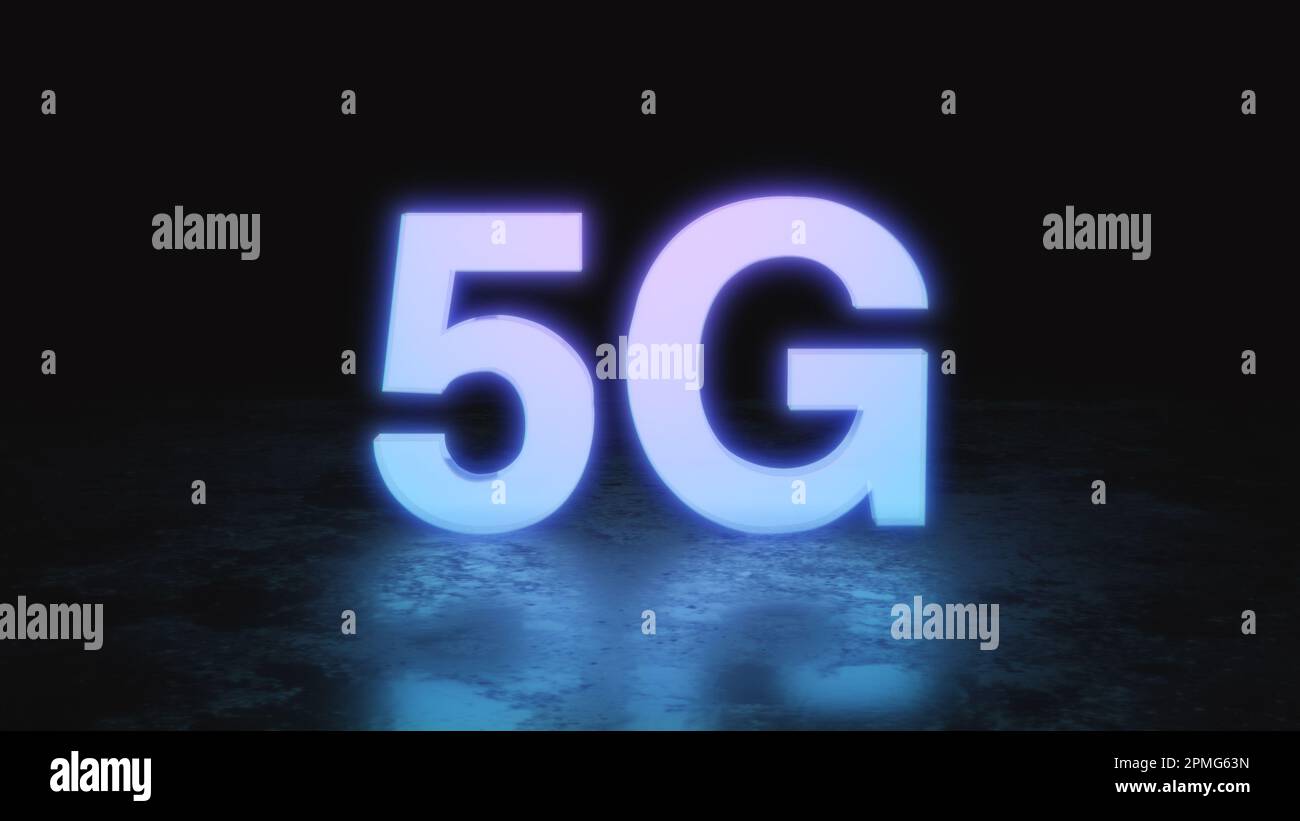 High speed internet network evolution of from 4g to 5g Stock Photo