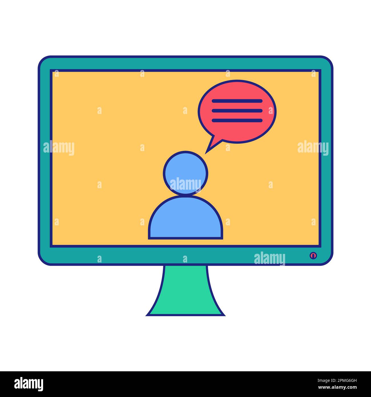 Chat Conversation Vector Flat Icon Stock Vector