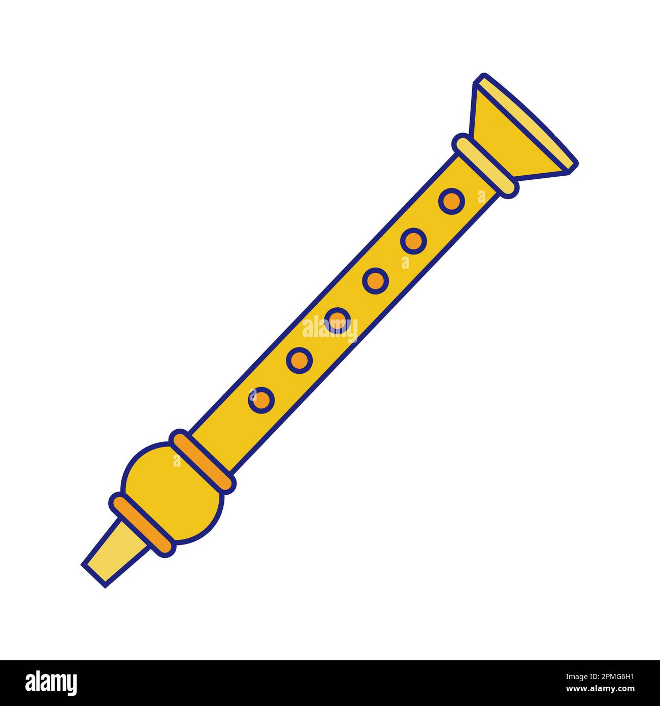 Flute Icon Flat Design Vector Stock Vector Image & Art Alamy