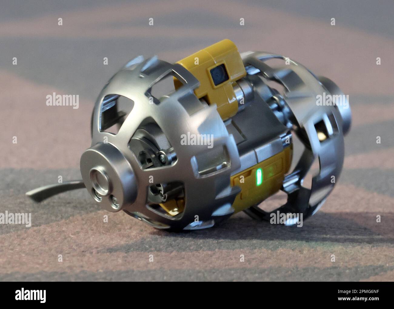 Tokyo, Japan. 13th Apr, 2023. Japanese toy maker Tomy displays "SoraQ