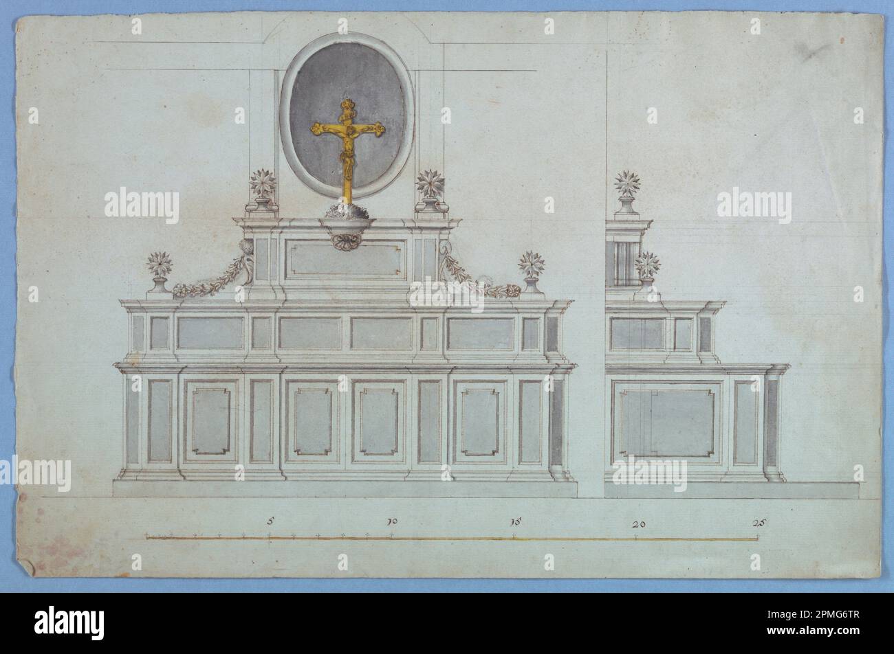 Drawing, Project for a Case in a Vestry with Alternative Suggestions