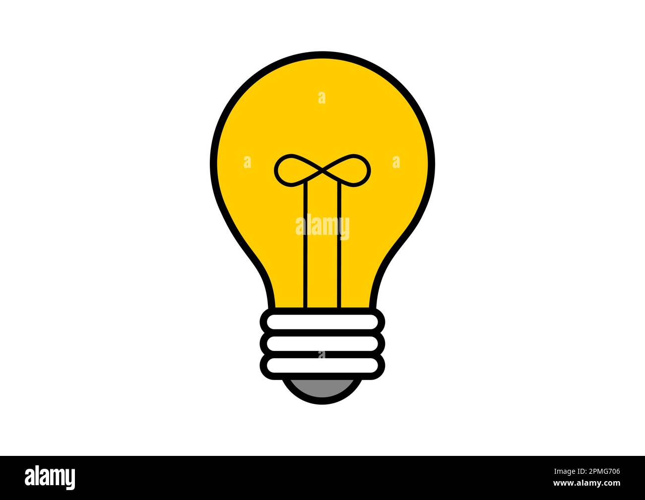 Vector illustration of light bulb icon isolated on white background Stock Vector