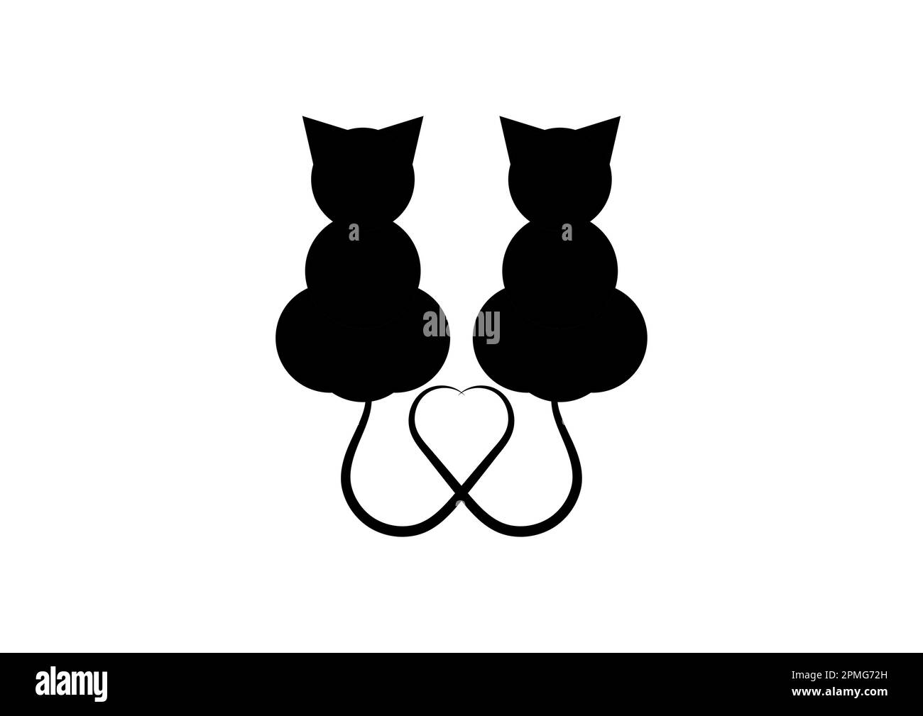 Two Cats in Love Hug Doodle Icon. Cute Pets Vector Art Stock Vector -  Illustration of friends, artwork: 241281449