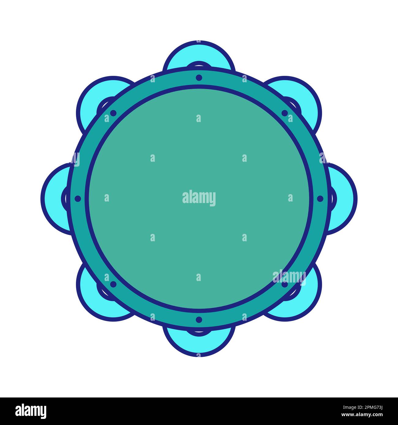 Tambourine Icon Flat Design Vector Stock Vector