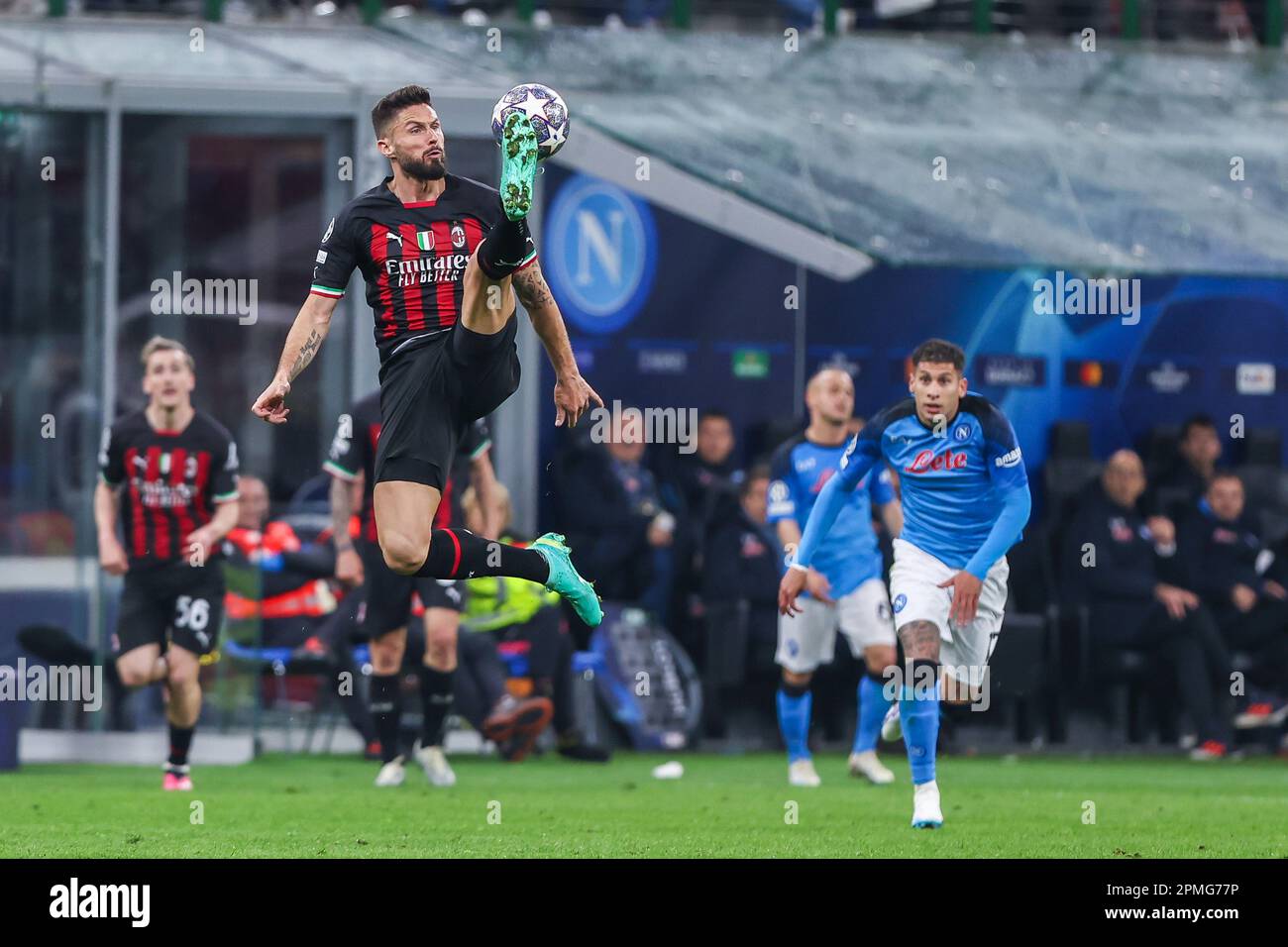 Milan, Italy. 12th Apr, 2023. Olivier Giroud of AC Milan in action ...