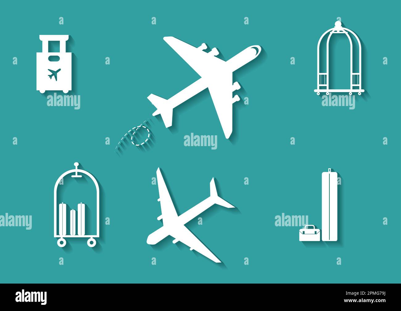 Travel icons in flat style vector illustration Stock Vector Image & Art ...