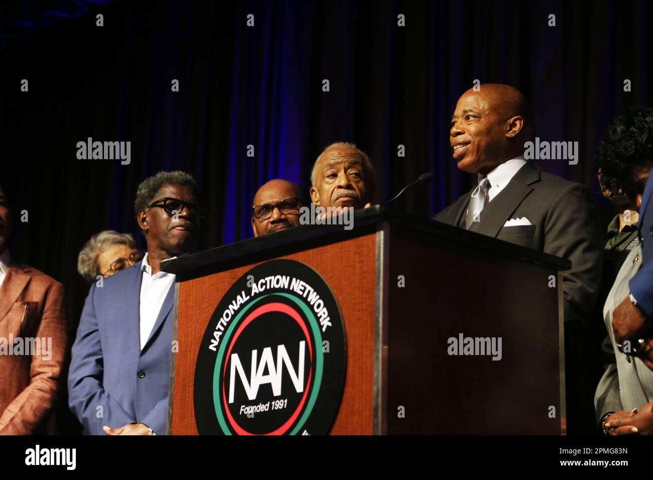 NEW YORK, NY - April 12: (L-R) Rev. Al Sharpton, President, National ...