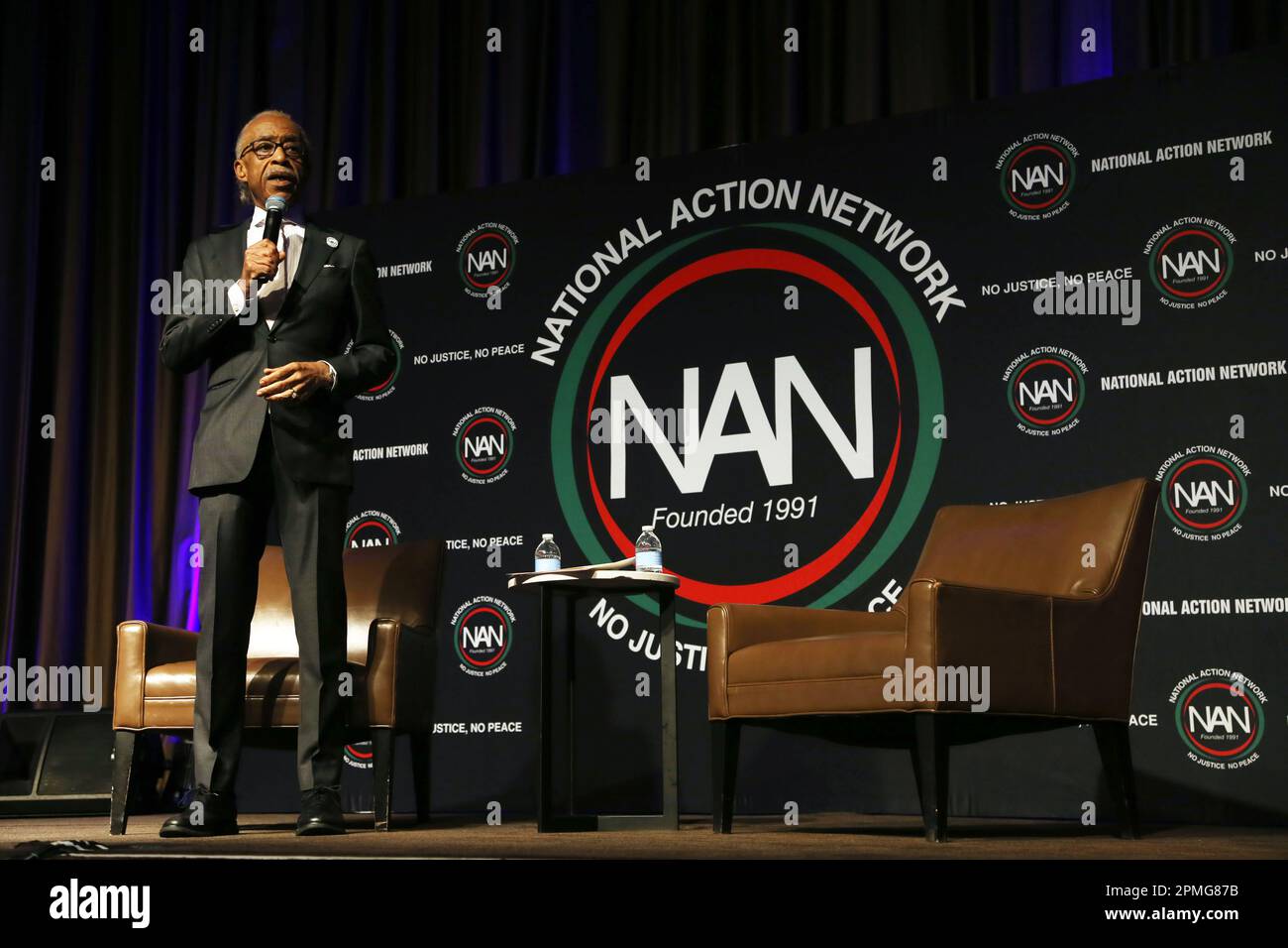 NEW YORK, NY April 12 Rev. Al Sharpton gives remarks at the 2023