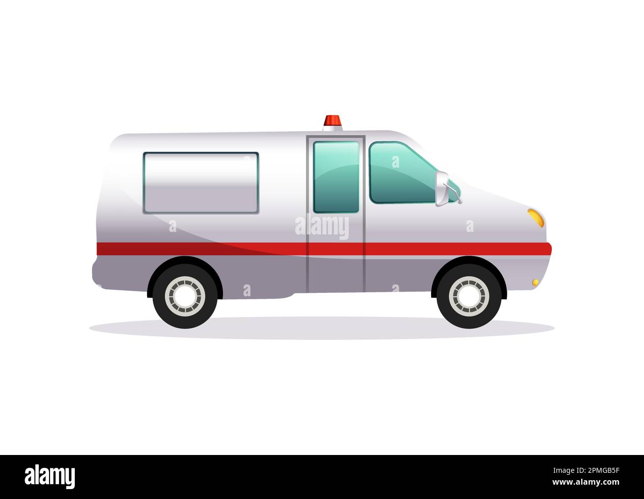 Ambulance Car In Flat Style Vector Stock Vector Image & Art - Alamy