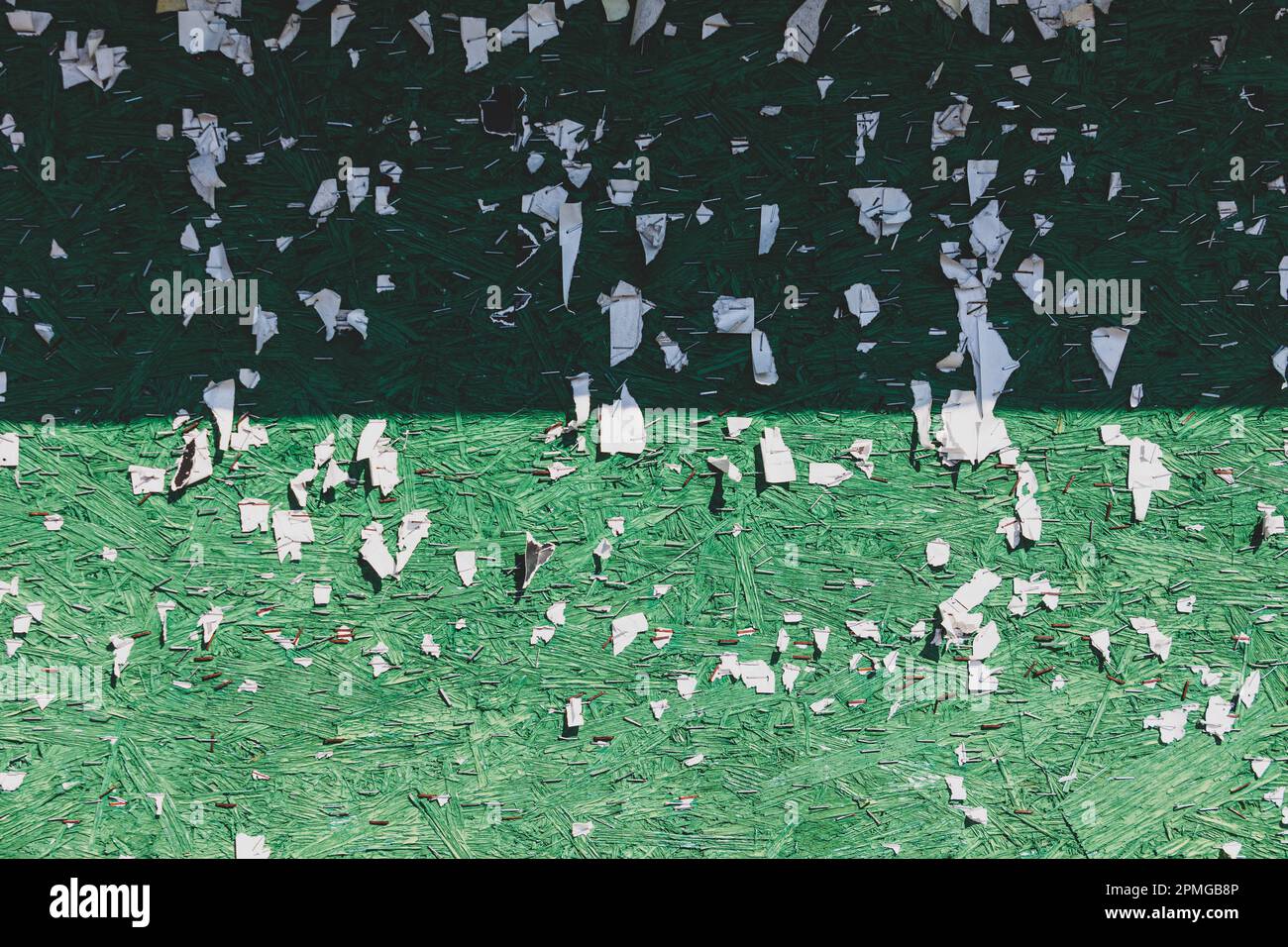 The texture of old bulletin board. Green Notice board texture. High