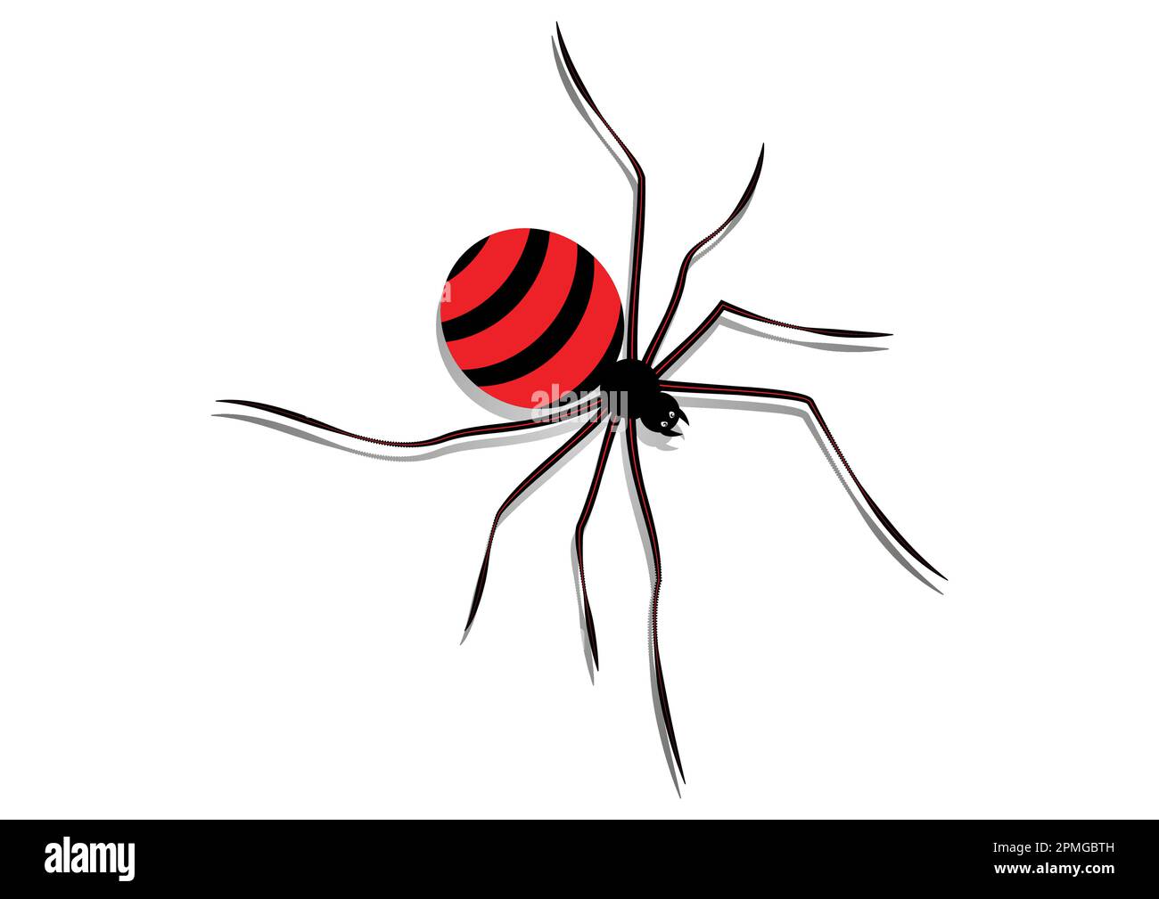 Black Spider Cartoon Character Vector Stock Vector