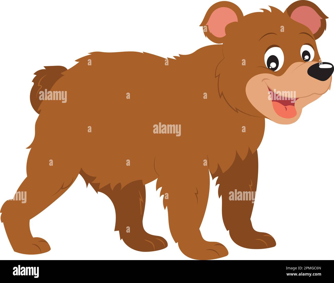 Brown Grizzly Bear Stock Vector