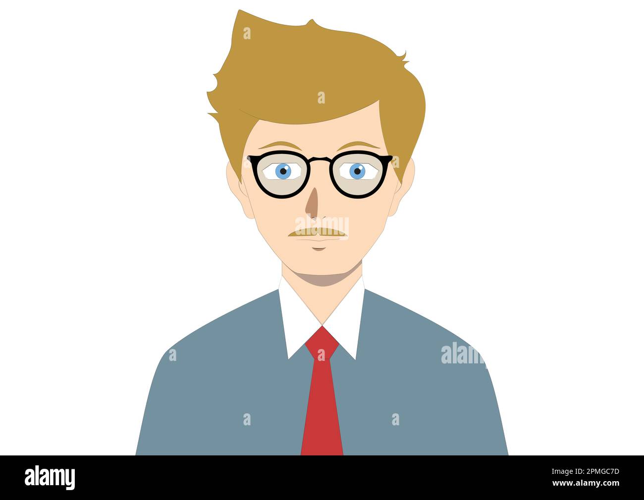 Brown man with glasses. Cartoon people Stock Vector Image & Art Alamy